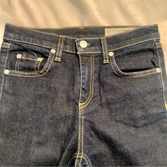NEW Rag & Bone Jeans Sz 25 Harrow 10” Skinny 98% Cotton Dark Blue Denim - Picture 9 of 16